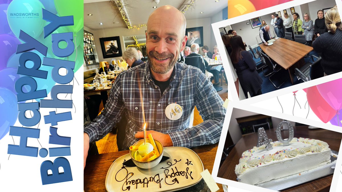 Yesterday we celebrated a very big birthday - Mike Wadsworth, one of our Directors and head of our Wills team, officially hit the big 4-0 🥳

#HappyBirthday #40AndThriving #WillsAndWisdom #MeetTheTeam #FuturePlanning #WadsworthsSolicitors