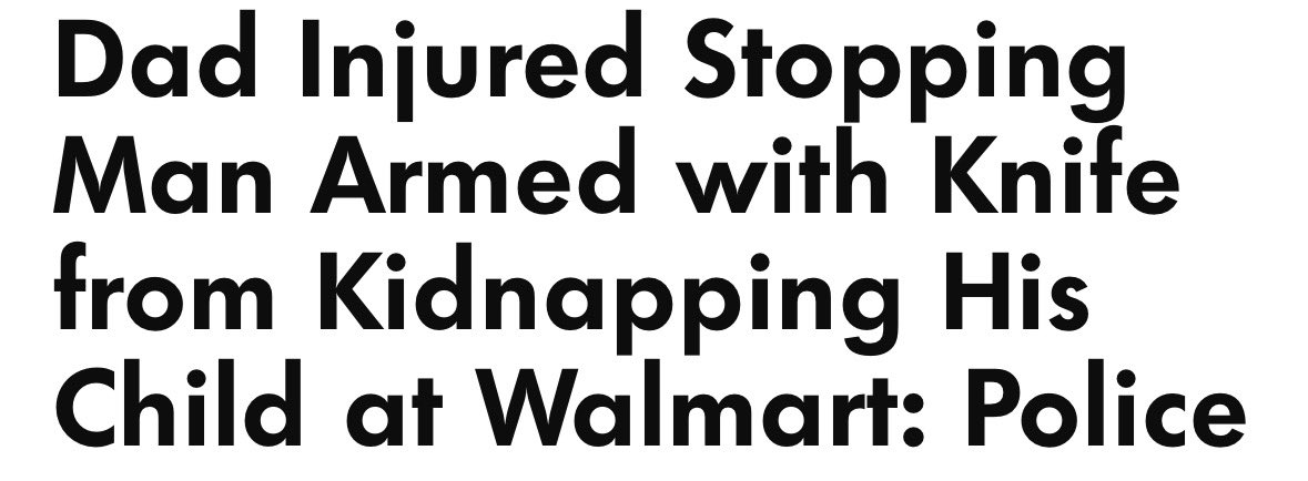 SprawlBusters's tweet image. A father was injured after stopping an armed man from kidnapping his child at a Walmart in Oregon. The suspect allegedly pulled out a knife during the struggle before fleeing the scene. WMT: the most dangerous store in America to shop.

google.com/url?q=https://…