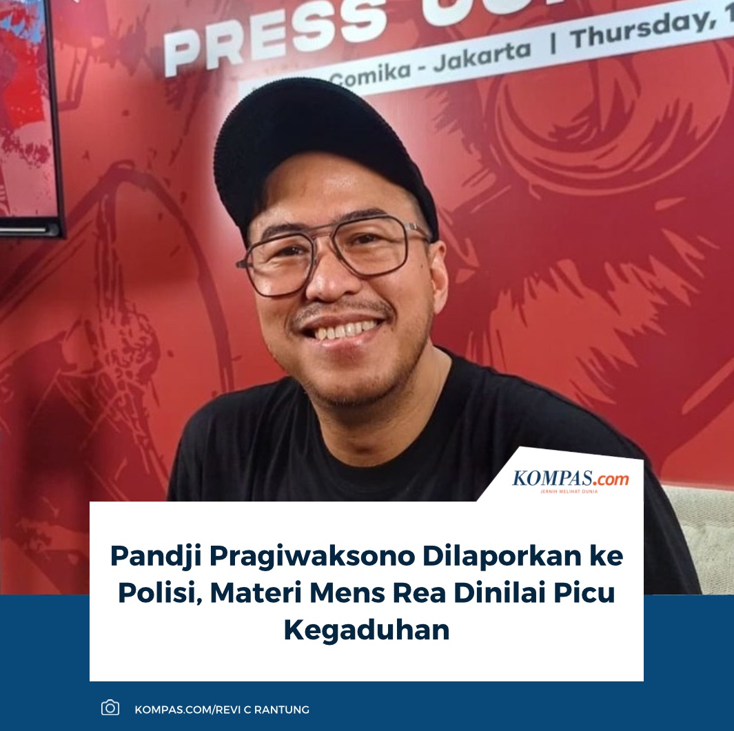 kompascom's tweet image. Komika Pandji Pragiwaksono dilaporkan ke Polda Metro Jaya oleh Angkatan Muda Nahdlatul Ulama (NU) dan Aliansi Muda Muhammadiyah terkait materi dalam pertunjukan komedi bertajuk Mens Rea.

Baca di sini: megapolitan.kompas.com/read/2026/01/0….

~AA #Pandji #MensRea #Dilaporkan