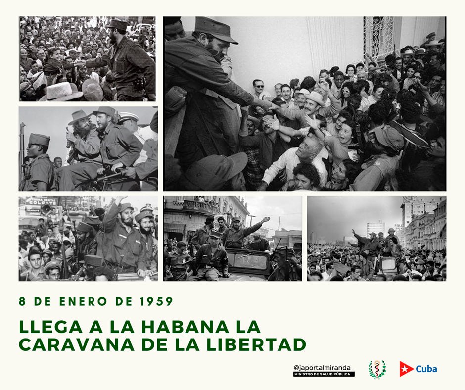 🇨🇺 Sesenta y siete años después de la entrada de la Caravana de la Libertad a La Habana, aquel 8 de enero de 1959, #Cuba sigue recordando a los valientes que hicieron posible el triunfo de la Revolución cubana.
#CubaPorLaVida
