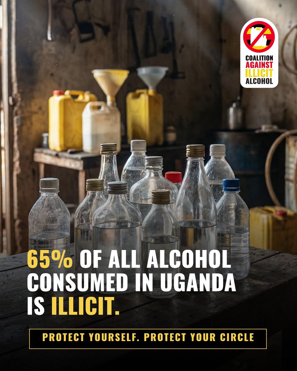 GyozlynB's tweet image. The Coalition Against Illicit Alcohol Uganda Chapter is on  ground in  Jinja today educating communities about the risks.
Illicit alcohol makes up 65% of Uganda's drinks. Know what you're consuming!.
#ProtectYourself #ProtectYourCircle .