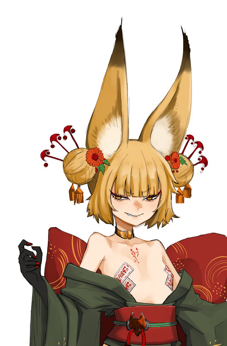 この胸のタトゥー 「狐」の文字を狐の顔っぽくアレンジしたものって記憶だけはあるんだけどどこがどうなってるのか全くわからない思い出せない 