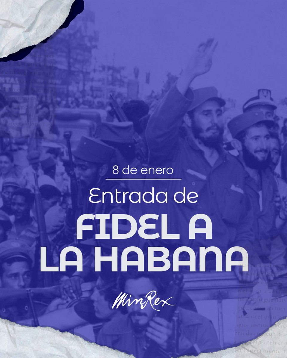 Hace 67 años entró a La Habana el Comandante en Jefe Fidel Castro, acompañado por miembros del victorioso Ejército Rebelde. Un mar de pueblo celebró en las calles de la ciudad la ansiada victoria y el inicio de la Revolución Cubana.

Hoy ese propio pueblo, aguerrido y curtido en