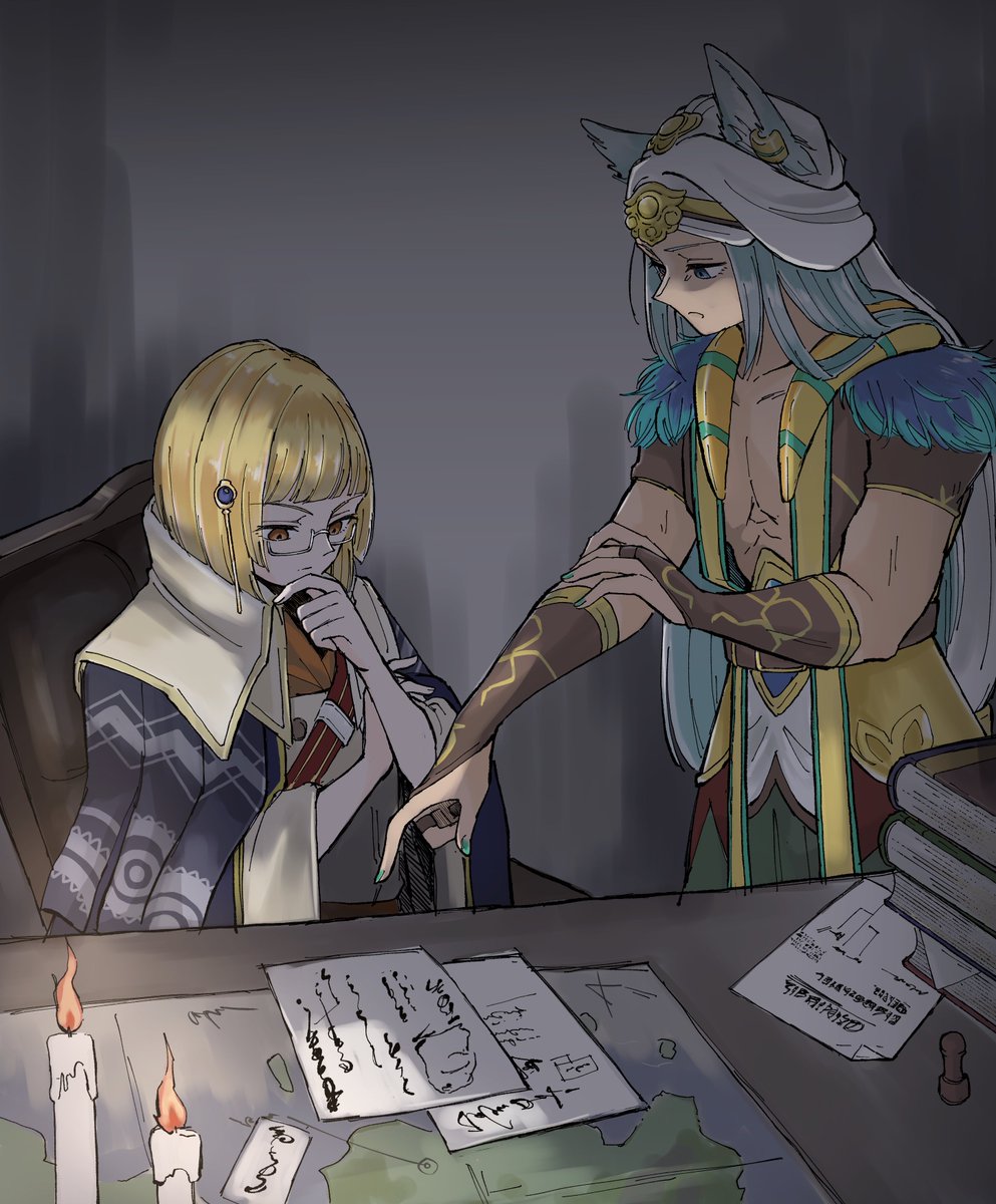 mugi_gol's tweet image. レオンさんとアーサーさん👓🦊