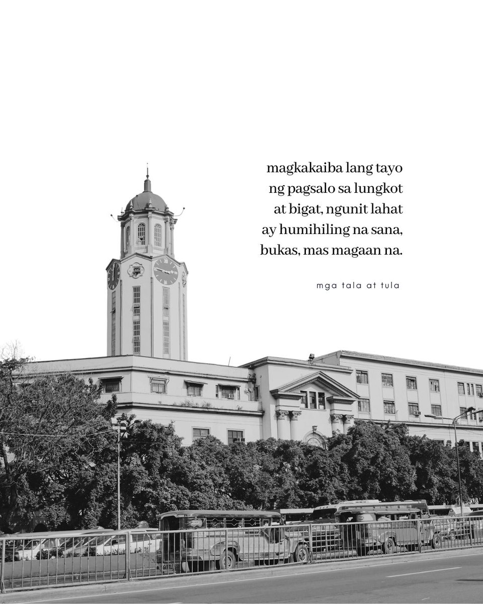 Naniniwala ako sa mabubuting bagay,
sa mabubuting tao, sa mabuting buhay.

Ibandera man ng mundo ang anggulo nitong ‘di kaaya-aya, sungitan man ako ng bantay sa munisipyo, o siksikin sa tren sa estasyon ng Guadalupe—naniniwala pa rin ako sa kabutihan.