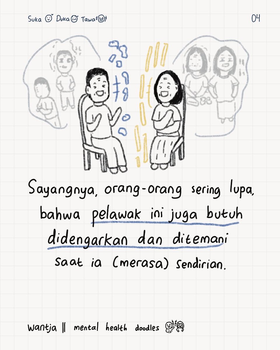 xoxowantja's tweet image. Pernah jadi yang suka tertawa, tapi juga sebenarnya suka menyimpan luka? 

Sedikit refleksi pas nonton film Suka Duka Tawa kemarin, nyesekkk asli🥺🥺😭