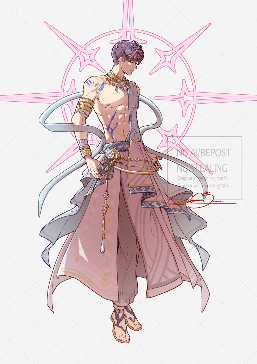 appuru_mei's tweet image. I love drawing Raf's jewelry 🐟 #Rafayel #恋与深空