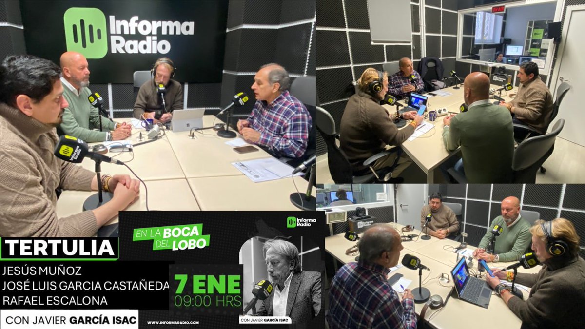 MasRazonqUnSant's tweet photo. Tertulia #Enlabocadellobo en @informaradio_
#7enero

En YouTube
🎥https://t.co/07VcwVmcMl

He debatido con
➡️@Javiergaciaisac
➡️@JoseLuisLawyer
➡️@rafaescalonaf

Sobre
👉Como afectará a Zapatero y a España lo de Venezuela, EEUU y Maduro
👉Etarra muerto en la montaña ¿Quién era? https://t.co/JrlXT2v5PX