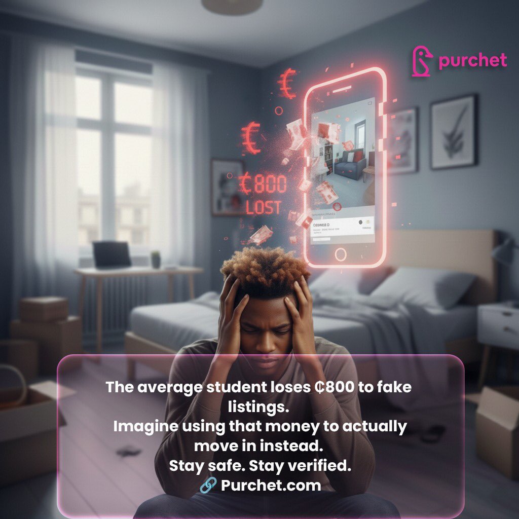 purchet_'s tweet photo. Do you know you can get an accommodation with that agent commission of 800 cedis? 
Chale you for look sharp!!!!!
#purchet #houserent #ghanauniversities https://t.co/GiLOAoInRr