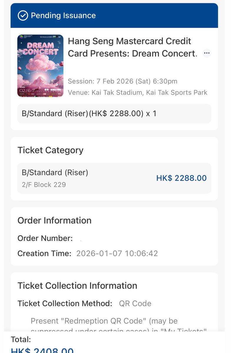 DREAMCONCERT in Hongkong🇭🇰

諸事情により2/7のチケットが余っております。
どなたか入っていただけないでしょうか...？

席は2連ではないです！

譲:2/7 1枚　
座席→229ブロックMーP列　22n番

DM、リプお待ちしております！
詳細DMにて🙇‍♀️

#DREAMCONCERT #香港 #ドリコン #CBX #TAEMIN #THEBOYZ