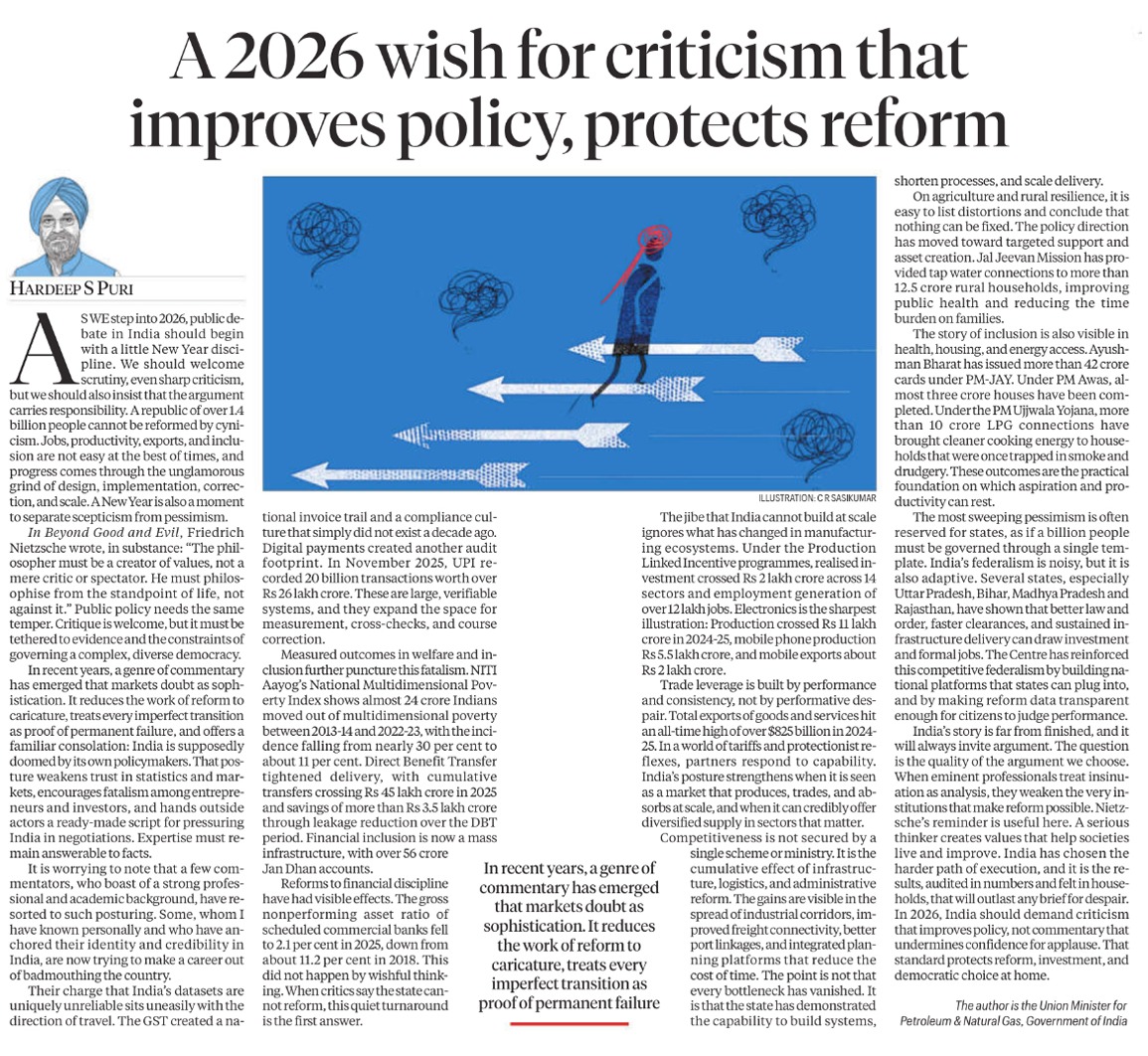 Our democracy benefits by criticism, but not by motivated fatalism by some “experts”, who seem more guided by their politics rather than academic rigour. 

In recent years, a genre of commentary has emerged that markets doubt as sophistication. It reduces the work of reform to