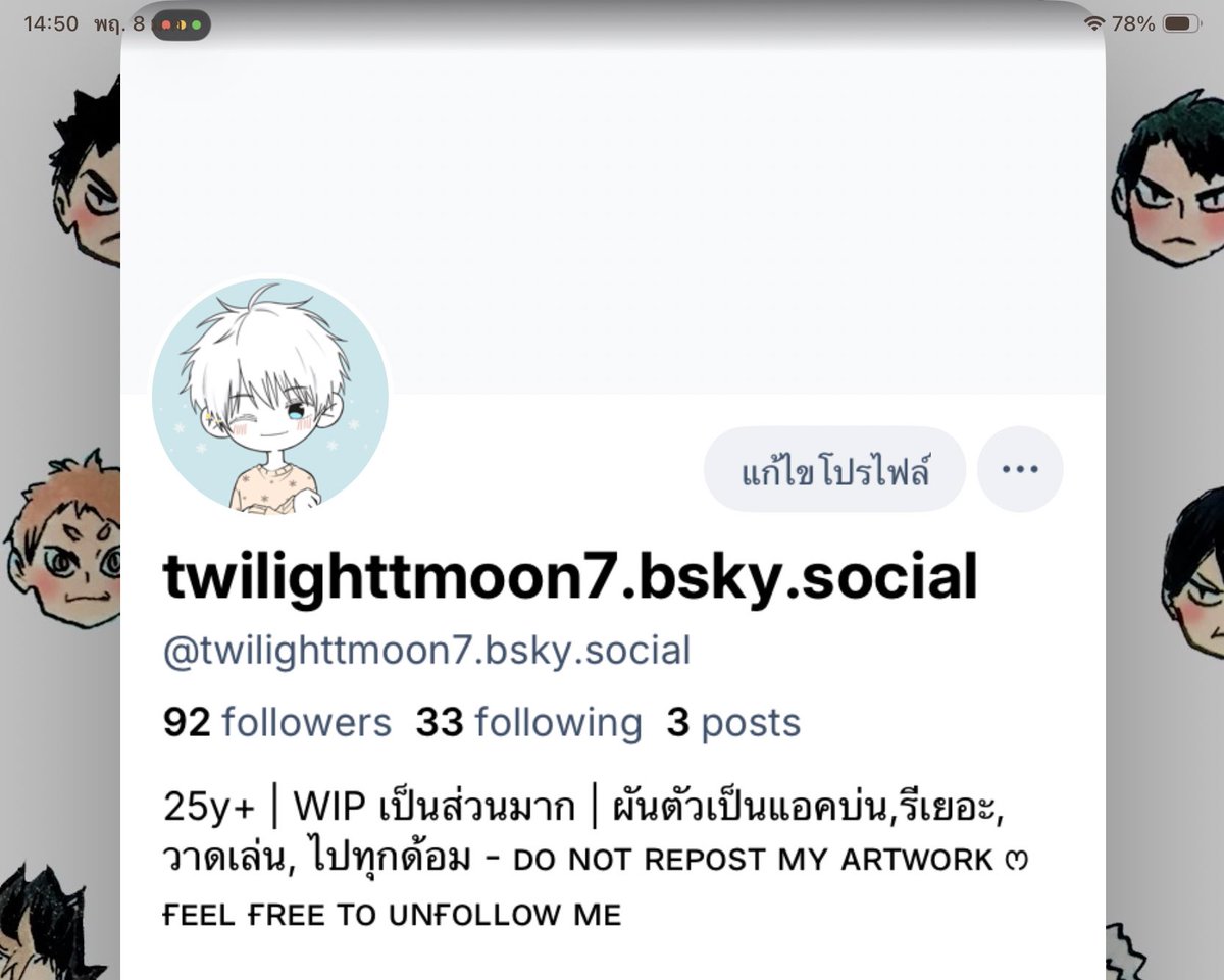 ☪︎*｡꙳ ft.ลงงานหลักที่ bsky tweet media