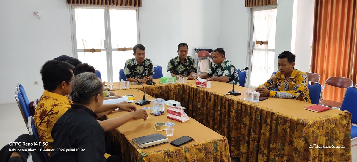 Kamis, 8 Januari 2026.
Dokumentasi Kegiatan Rakor dengan Pendamping Desa.  di Ruang Rapat Kantor Kecamatan Bogorejo.