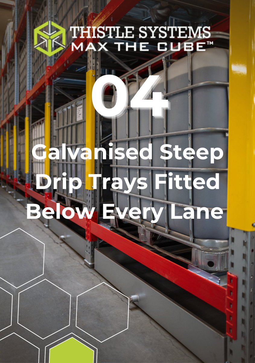 How To Store 140 IBCs In Just 55m² of Floor Space. 

Check out this purpose-built High Density IBC storage solution with integrated drip trays that allowed our client to safely and compliantly store 140 IBCs in just 55 square metres. 

👉 Read more at: 
thistlesystems.co.uk/casestudies/ib…