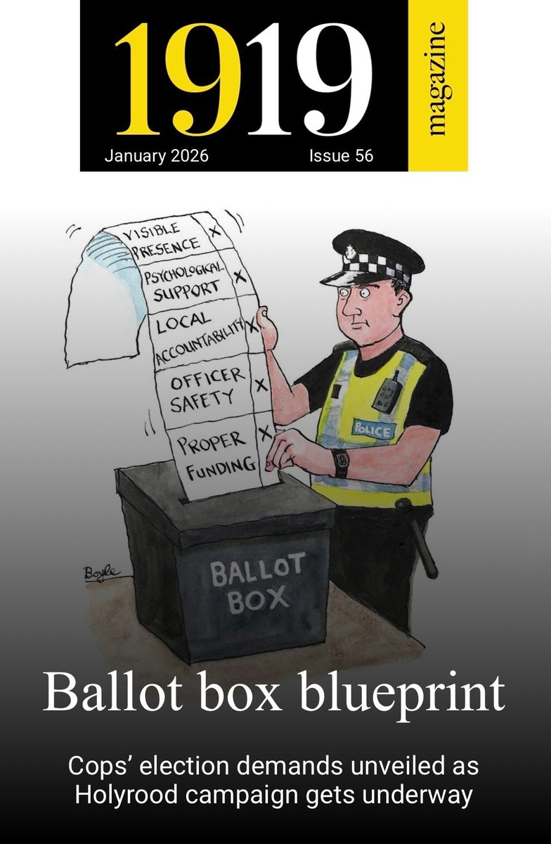 1919_mag's tweet photo. The January edition of 1919 is live. Packed with sharp analysis, expert voices, and exclusive reporting on policing and justice issues across Scotland.

https://t.co/wjcwoWnm2s https://t.co/sx0lXxPZjH
