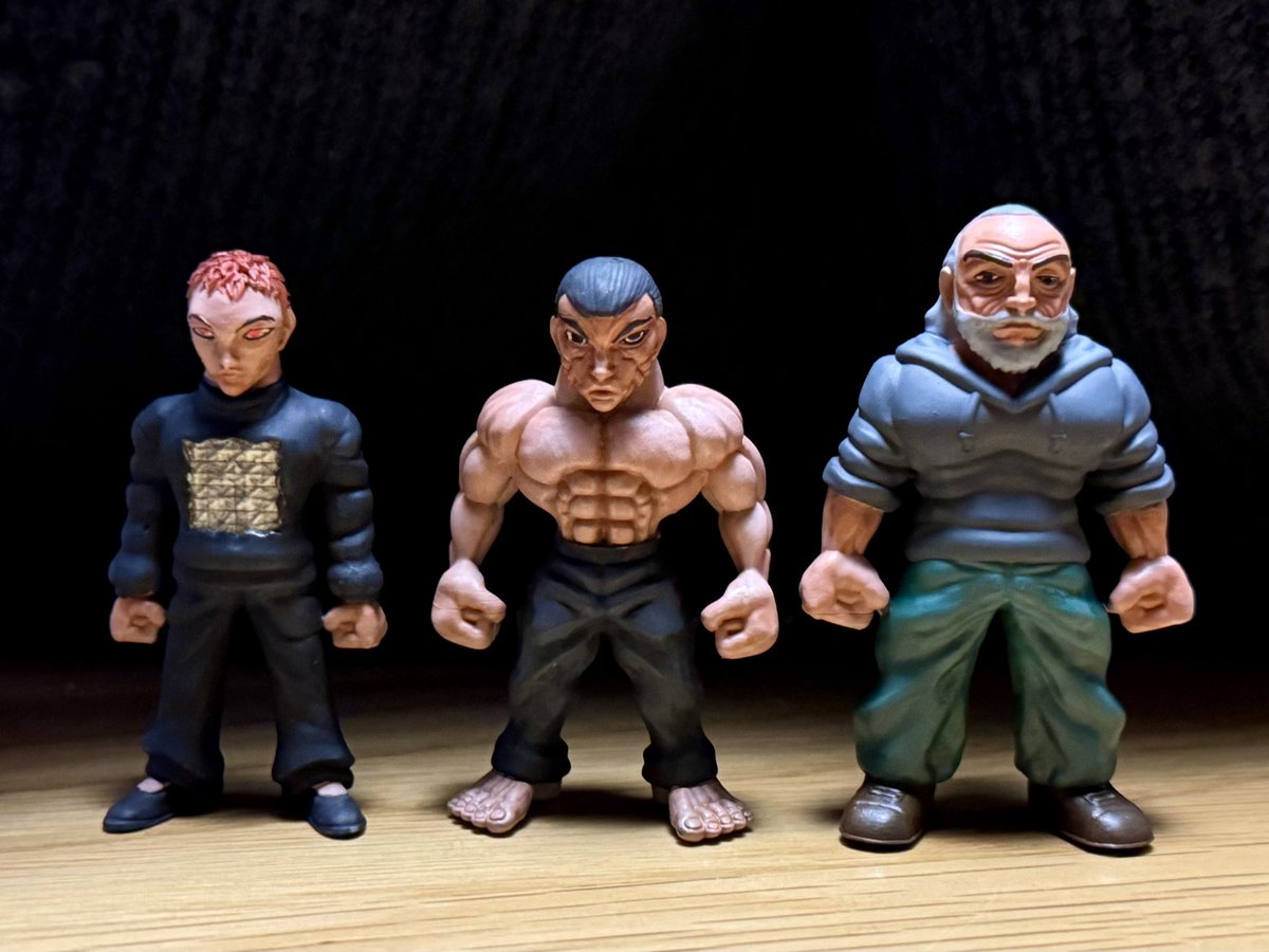 ワンフェス販売の 烈海王、ドイル、ドリアン セットの塗装を進めています！！うまくいってくれー！！頑張れ自分！！
#wf2026w