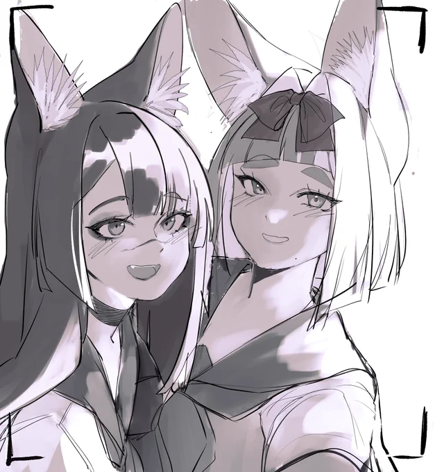 Sketched Niko and a new foxy friend