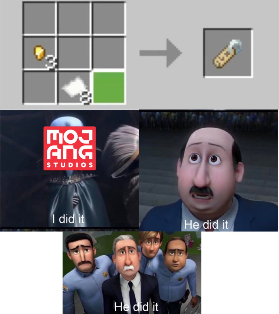 MinecraftMeme16's tweet photo. They actually did it https://t.co/1zHgCDEUFu