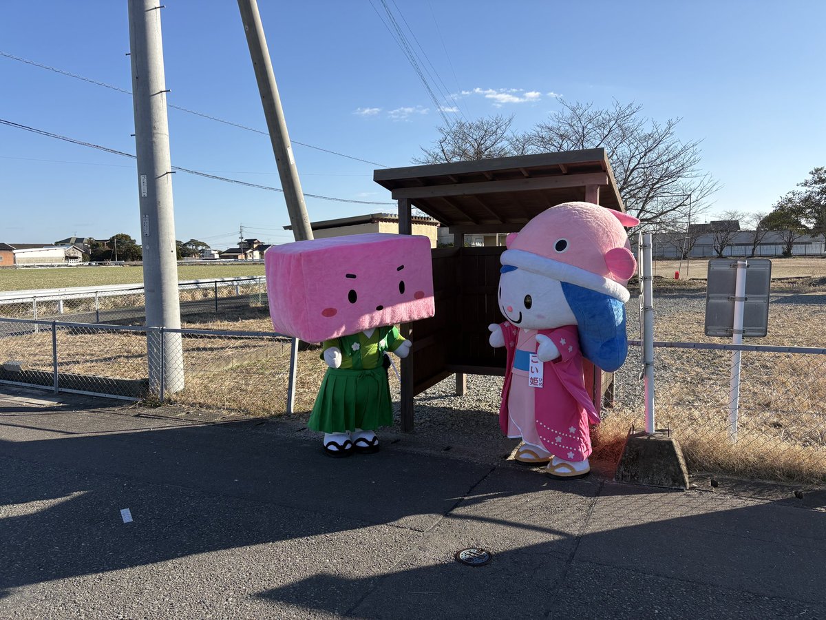 youkanemon's tweet photo. 「 #架空の犬と嘘をつく猫」が、明日1月9日（金）より全国ロードショーでござる！

映画に登場するバス停を #小城市 芦刈町 #芦溝地区農村公園 に設置いたしたでござる🔥

こちらは 1月12日（月）までの期間限定 でござるよ！

映画の世界を感じに、 #聖地巡礼 としてぜひ一度訪れてみてくだされ〜 https://t.co/dtYyQd75EP