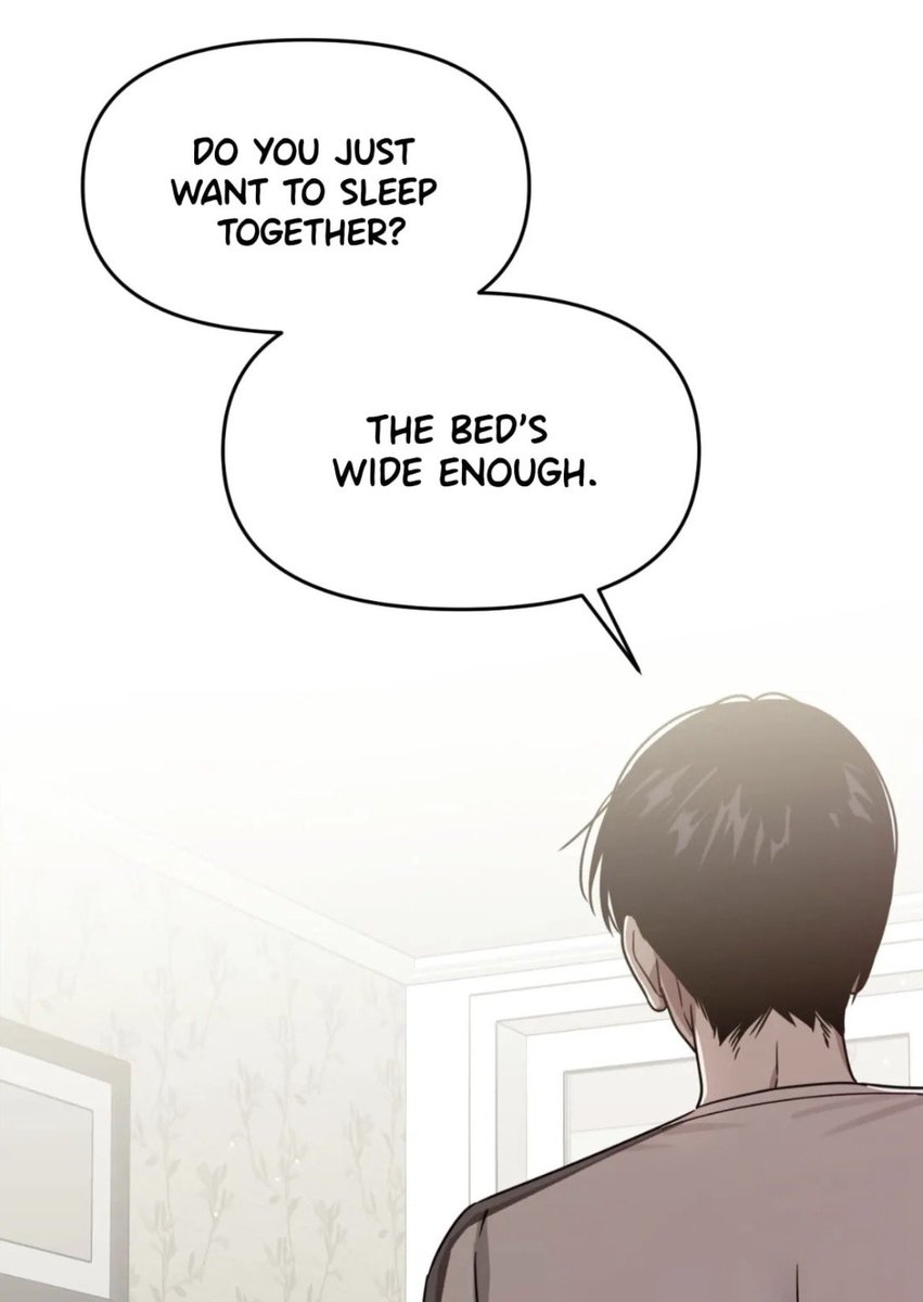 finalvayne's tweet image. he thought he could scape the one bed trope, but the TROPE IS ALIVE AND KICKING