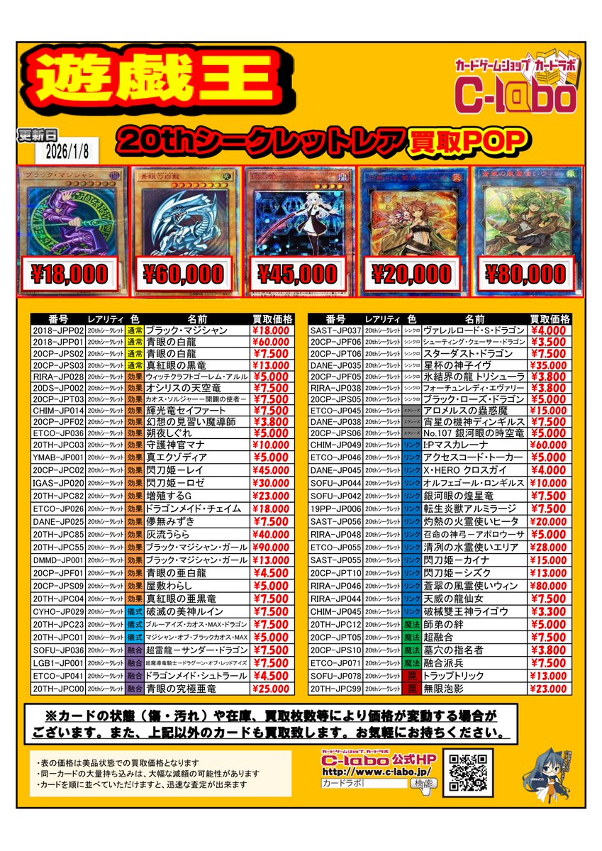 20th シークレット　まとめ売り 遊戯王 20thシークレット/プリズマティックシークレット/クォーター