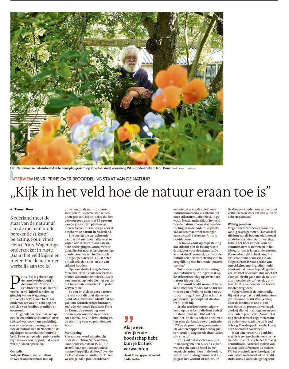 Vanachter schermen de natuur doodverklaren met foute stikstofmodellen en dromerij, terwijl toetsenbord-ecologen nooit een laars modder zien. 
Echt doel: boeren wegjagen voor ideologische grondroof. 
Voedselzekerheid? Boeit niet. 
Dit is geen ecologie, dit is sabotage ‼️