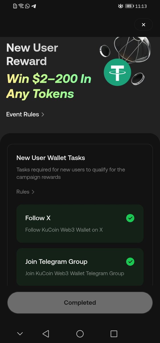 MarleyMark32's tweet photo. I created my @KuCoin_Web3 wallet last week and found this task on there. I did and yesterday i received $2. For those asking, the task is ongoing , download @KuCoin_Web3 wallet.... https://t.co/xPLDuqPnKJ