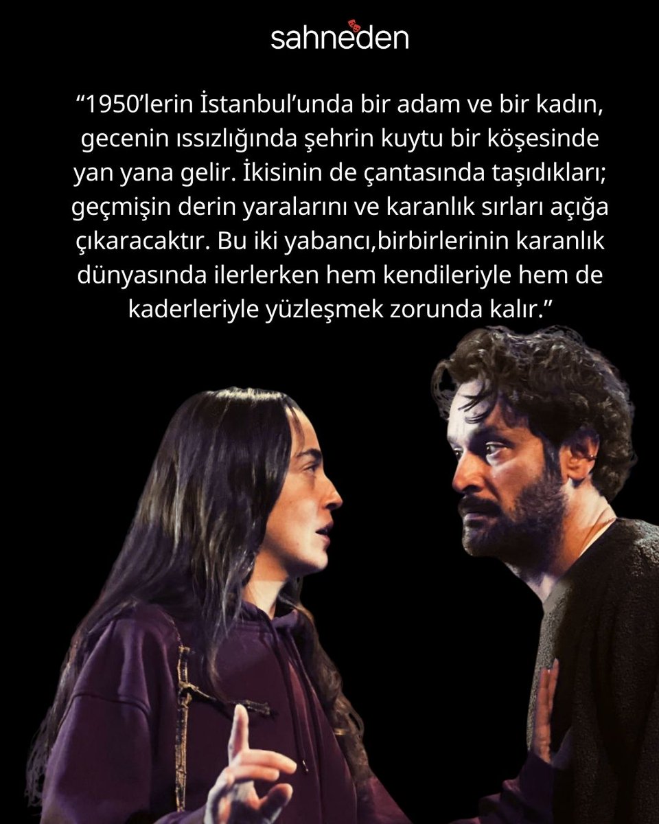 sahnedennet's tweet photo. 🎭Ay Tedirginliği: Ay ışığında bir yüzleşme

Ataköy Baruthane binasını sahne olarak kullanmaya başlayan Bakırköy Belediye Tiyatroları, yeni bir oyunla izleyici karşısına çıkıyor. 

@ozenyula2'nın yazdığı, @burcuhalacoglu'nun yönettiği Ay Tedirginliği, 13 Ocak’ta prömiyer yapacak.

https://t.co/n0h0hVuH4K
