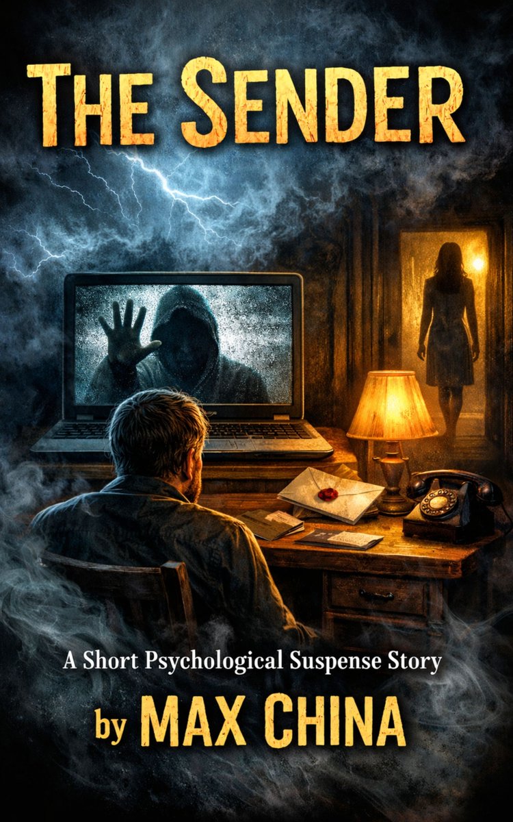 MaxChina3's tweet photo. If you enjoy quiet dread, creeping tension, and stories that linger long after the final line try The Sender. #Free for 5 days, but ALWAYS if you have #KU. https://t.co/ZybUWozaZW #AmWriting #KindleUnlimited #BookLovers #BookAholic #BookNerd #WeirdTales #BYNR #MaxChina https://t.co/bZqd7Ffcca