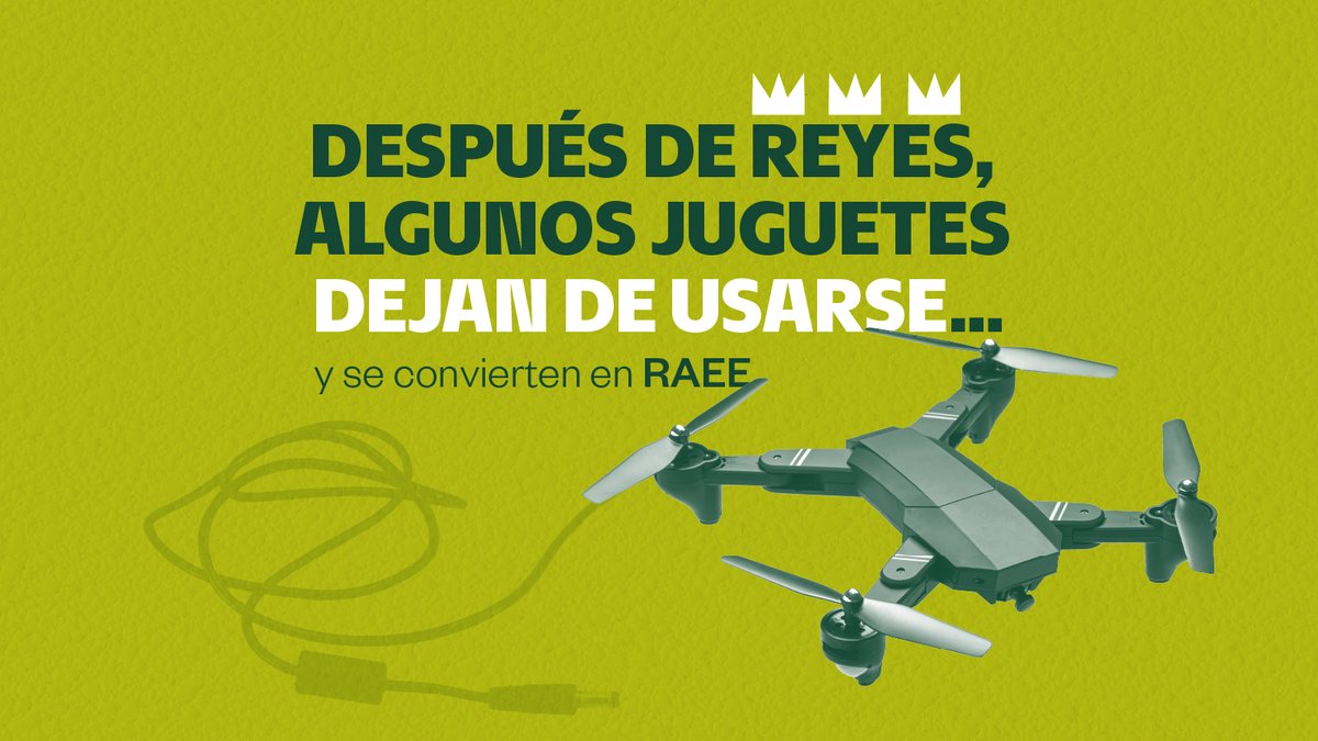Tras los Reyes, juguetes electrónicos y pequeños gadgets que dejan de usarse también son #RAEE.
Si tienen pilas o electrónica, recíclalos correctamente
#Ecolum #EconomíaCircular