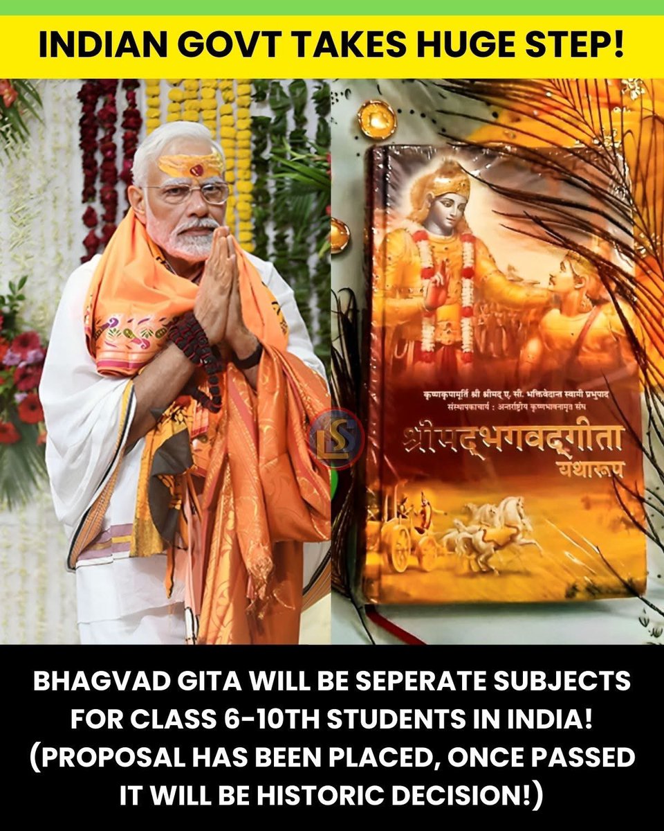 काश हमारे स्कूल के समय में भी भगवद गीता से जीवन और कर्म की ऐसी शिक्षा मिली होती। 🙏
आने वाली पीढ़ी के लिए यह एक सुंदर और सार्थक कदम होगा।
So happy for the next generation - values, karma and clarity from a young age. 🙏🙏 
#Bhagavadgita #hindusanskriti #IndianEducation