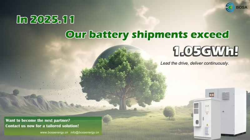 👣 1.05GWh - This is the total battery delivery of BOSA in November.
🗺️ From battery modules to specialized battery packs, from off-road vehicles to C&amp;I BESS, every one of your needs is the direction we are moving forward!
info@bosaenergy.cn
#LFPbattery

#BOSAENERGY