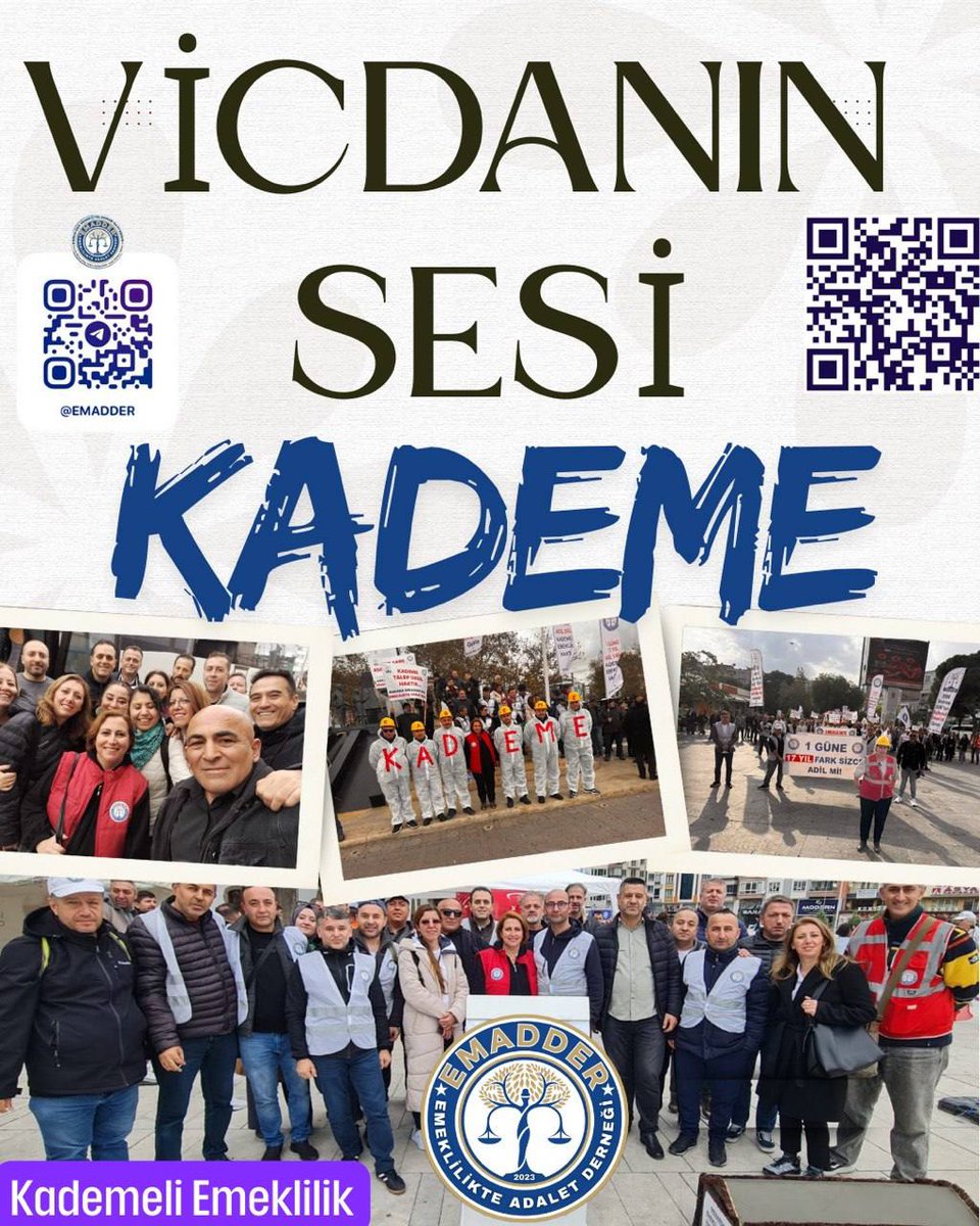 <a href="/EmadDernegi/">EMEKLİLİKTE ADALET DERNEĞİ ⚖️</a> <a href="/chpatakanunver/">İsmail Atakan Ünver</a> <a href="/jsarieroglu/">Jülide Sarıeroğlu 🇹🇷</a> <a href="/avabdullahguler/">Abdullah Güler</a> <a href="/hasandogan/">Hasan Doğan</a> Ne kıyak ne de ayrıcalık istiyoruz. Tek istediğimiz adalet. 08.09.99 da işe giren 5700 prim ile emekli 09.09.99 da yani 1 gün sonra işe giren 7000 hazır primi ile 17 yıl daha çalışacak. Adalet neresinde Adil Kademe düzenlemesi acilen yapılmalıdır
<a href="/EmadDernegi/">EMEKLİLİKTE ADALET DERNEĞİ ⚖️</a>
#VicdanınSesiKademe