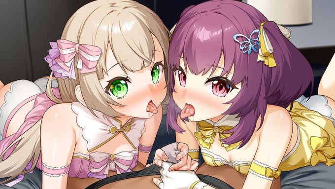 推しの地下アイドルふたりに押し倒される💗 