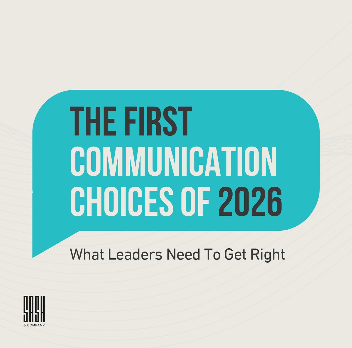 Sashcom1's tweet photo. The start of the year sets expectations.
In 2026, leaders need more than visibility. They need communication that builds trust.

Our strategic communication solutions support leaders from day one.
🔗 https://t.co/Y4JE0c01eF

#SASH https://t.co/u7kkW367vG