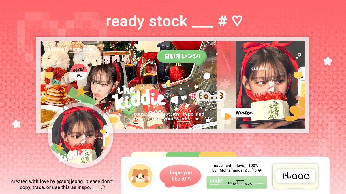 suojjeong's tweet image. ♡ 𖥻 HELP  REPOST?  thankie ! 

Hemloo-! 🐹👋🏻 𖣠   ໋𓂂 ⋆ Mol datang membawa 5 layout ready stock ⤿ 🍮🌸  ⤷ Pricinya cekki alt yaw  . .  D—dankiess ~!  ⸝⸝ ✌🏻📮₊ ˚ ୨୧

꒰  #zonauang #zonaba  ꒱