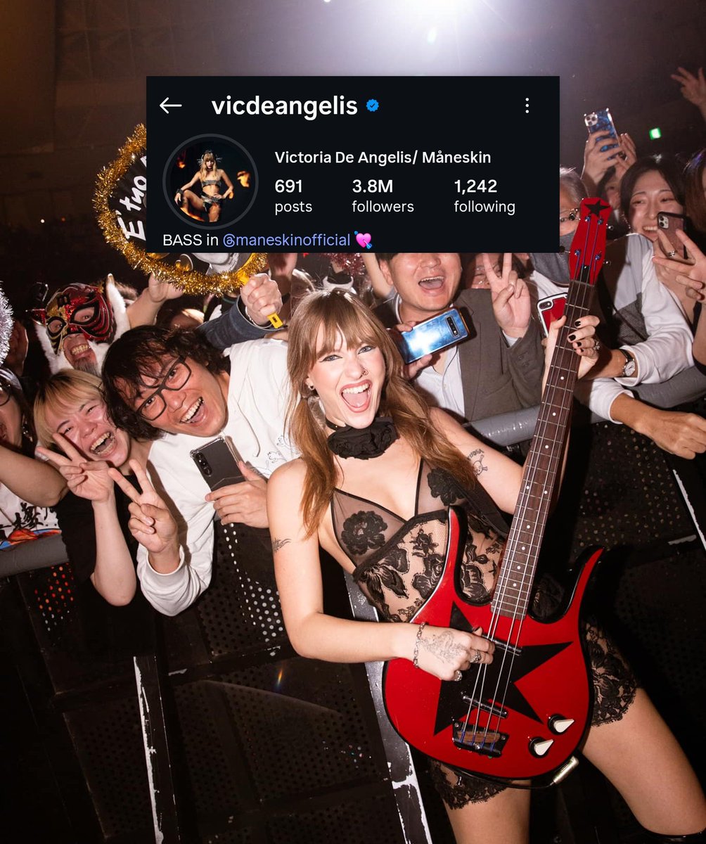 victoria de angelis changed her instagram bio and returned to ‘BASS in måneskin 💘’