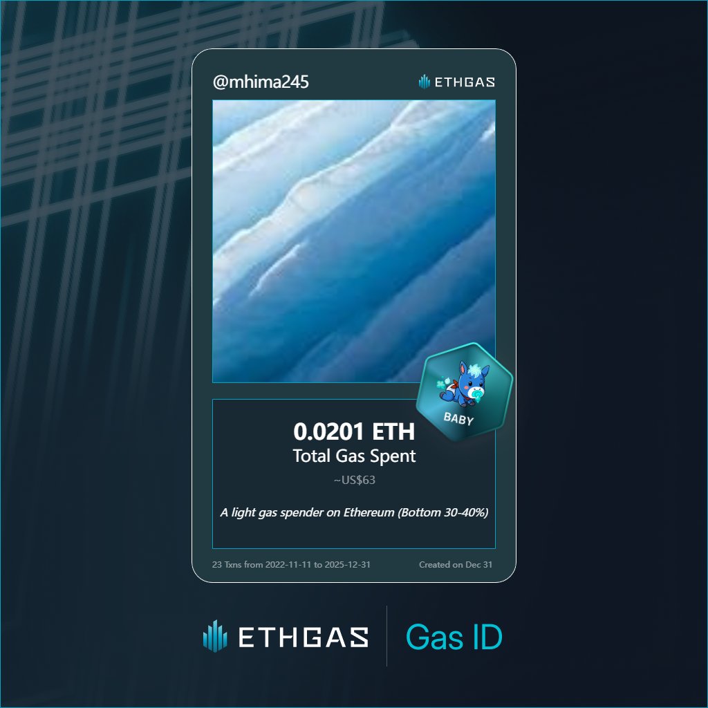 mhima245's tweet photo. Leveled up in the Great Gas Reckoning with ETHGas! 💪

Baby Jack status: 0.0201 ETH gas spent, 4 Beans earned—supporting the Gasless Future!

Claim your Gas ID at https://t.co/NQwGfRjUpL https://t.co/kOPWR4NfLY