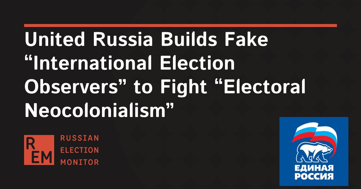 russian_monitor's tweet image. United Russia Builds Fake “International Election Observers” to Fight “Electoral Neocolonialism”

Russia’s ruling party United Russia is openly constructing an international system of loyal, fake election observers ahead of the 2026 State Duma elections — under the absurd banner