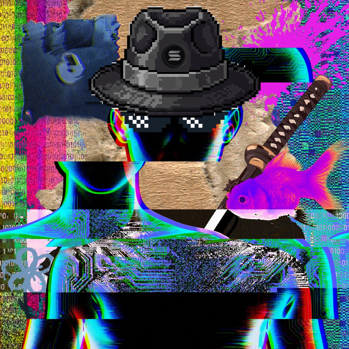 404zNFT's tweet photo. The Summoning is manifesting an eclectic mix of digital entities 👤

Chopped, hacked, mashed, &amp; superimposed, the 404z refuse to let art &amp; internet culture become a fragment of human memory 💾 

More manifestations will be released soon 👀 
#404z https://t.co/wAXyzNlXbN