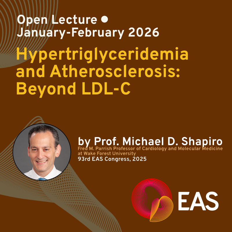 society_eas's tweet photo. Prof. Michael Shapiro gave an insightful lecture entitled “Hypertriglyceridemia and Atherosclerosis: Beyond LDL-C.”
In his talk, he highlighted the growing recognition that triglyceride-rich lipoproteins and their remnants play a significant role in residual cardiovascular risk, even when LDL-C is optimally controlled.
He discussed emerging mechanistic evidence, limitations of current therapies, and future therapeutic targets aimed at reducing atherosclerotic burden beyond LDL-C lowering.
Watch it here: https://t.co/sdvZhXuUIq @ProfKausikRay @KatiOorni