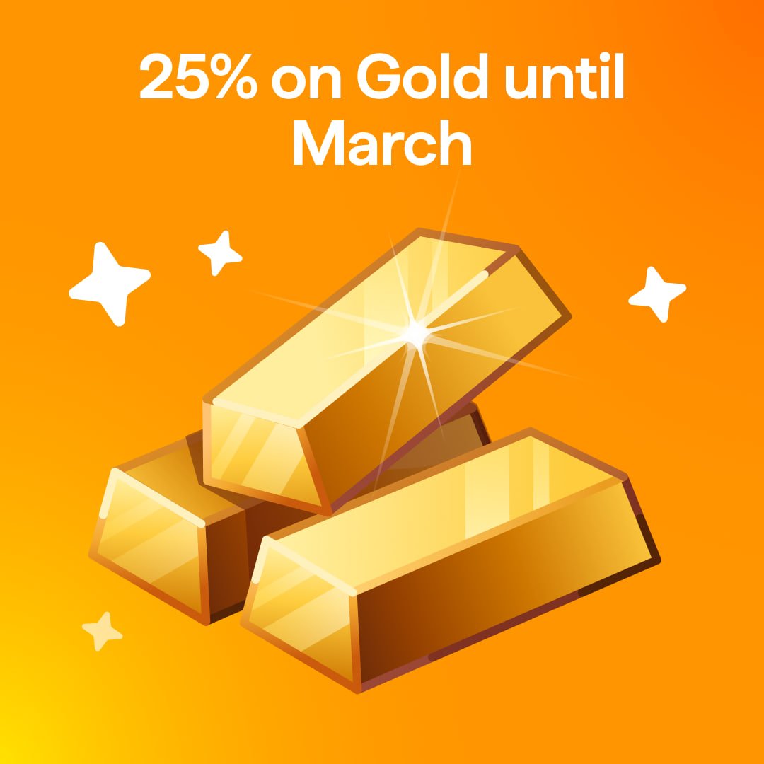 In Crypto Wallet, you can not only buy Gold, but also earn up to 25% APY on  it ⚡️ We decided to extend the earn campaign until 28 February 2026 because  it
