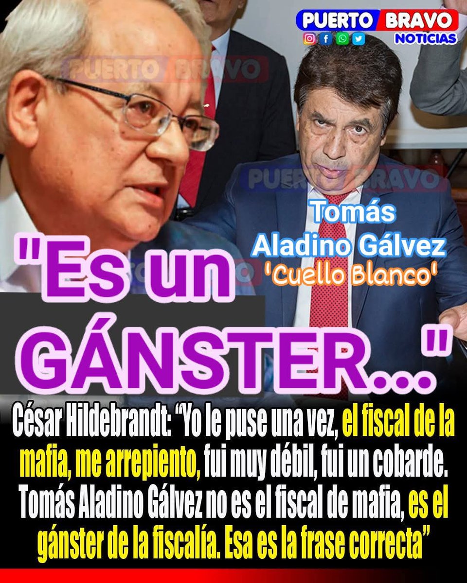 ALFONSO57820023's tweet image. Ese adjetivo le ha puesto César Hildebrandt al Cuello blanco ALADINO GÁLVEZ, Chupe de César Acuña Peralta, son una organización criminal enquistados en el congreso, Ministerio público y Tribunal constitucional