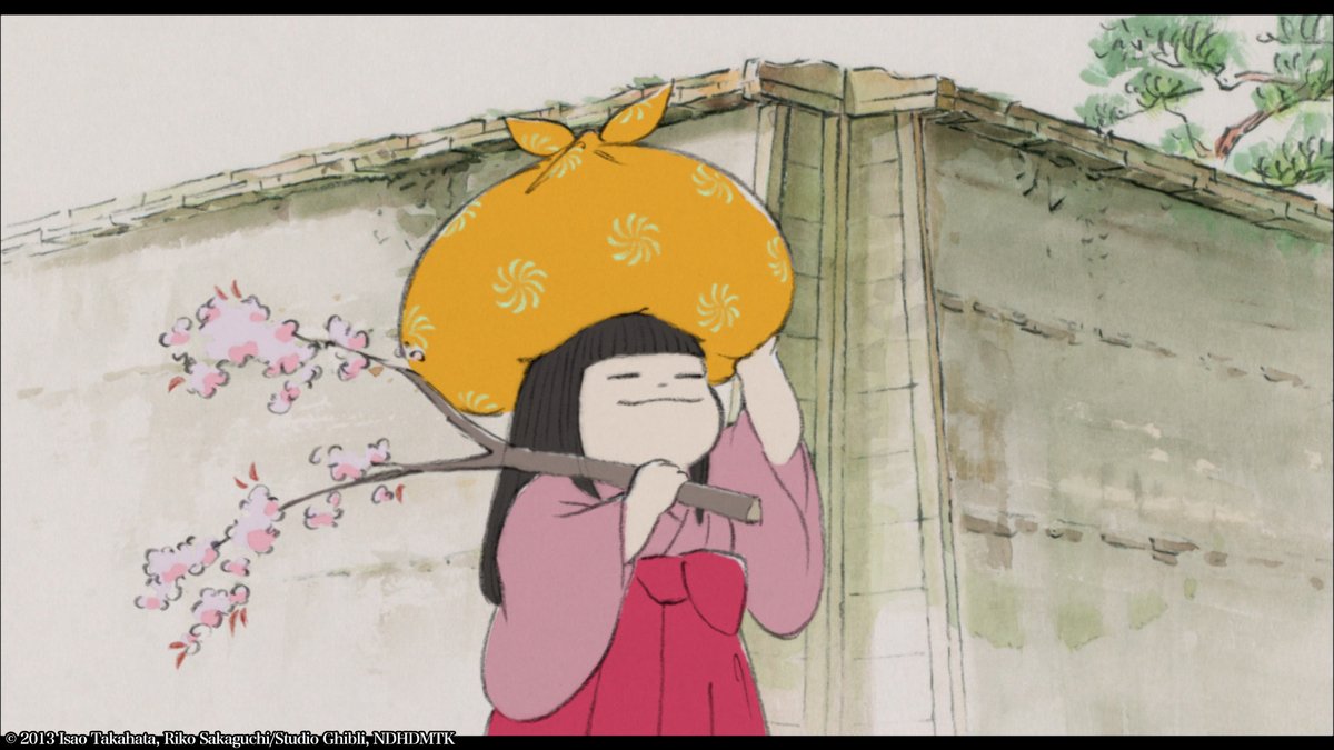 kinro_ntv's tweet image. 女童（めのわらわ）は都の生活で姫の身の回りのお世話をする侍女。姫とは同じ年頃の女の子です。最初は単なる付き人で普通の容姿でしたが、描きなおすうちに前髪・目・口が全て水平線に。#高畑勲 監督が面白がり、当初より出番が増えたそうです。ちなみに声を担当したのは  #田畑智子🗣️さん😆…