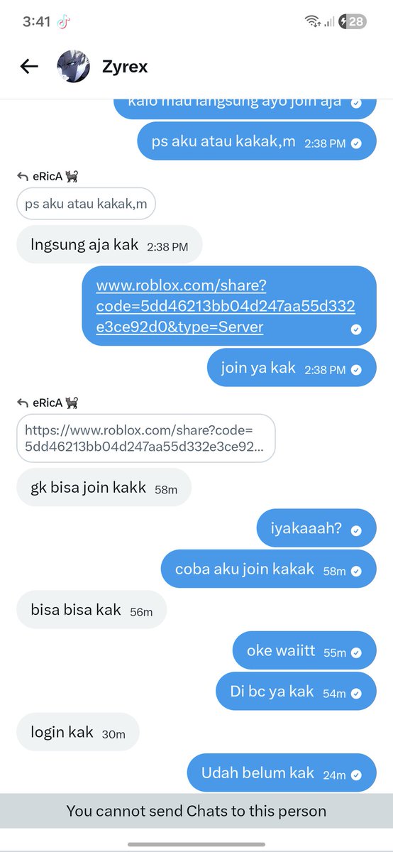 HELP RT SCAMMER <a href="/Zzy_aj/">Rxy</a> !!!

MAU TRADE RUBY GEMSTONE KE BATU EVOL BARU NGASIH SETENGAH MALAH LANGSUNG LEAVE DAN GEMBOKAN, NGAKUNYA ADA DI AKUN SATUNYA LAGI TAPI NGILANG GITU AJA. MISKIN BANGET GA MAMPU SAMPE NIPU GITU, UDH GEDE MIKIR. SEMOGA BERKAH TUH RUBY