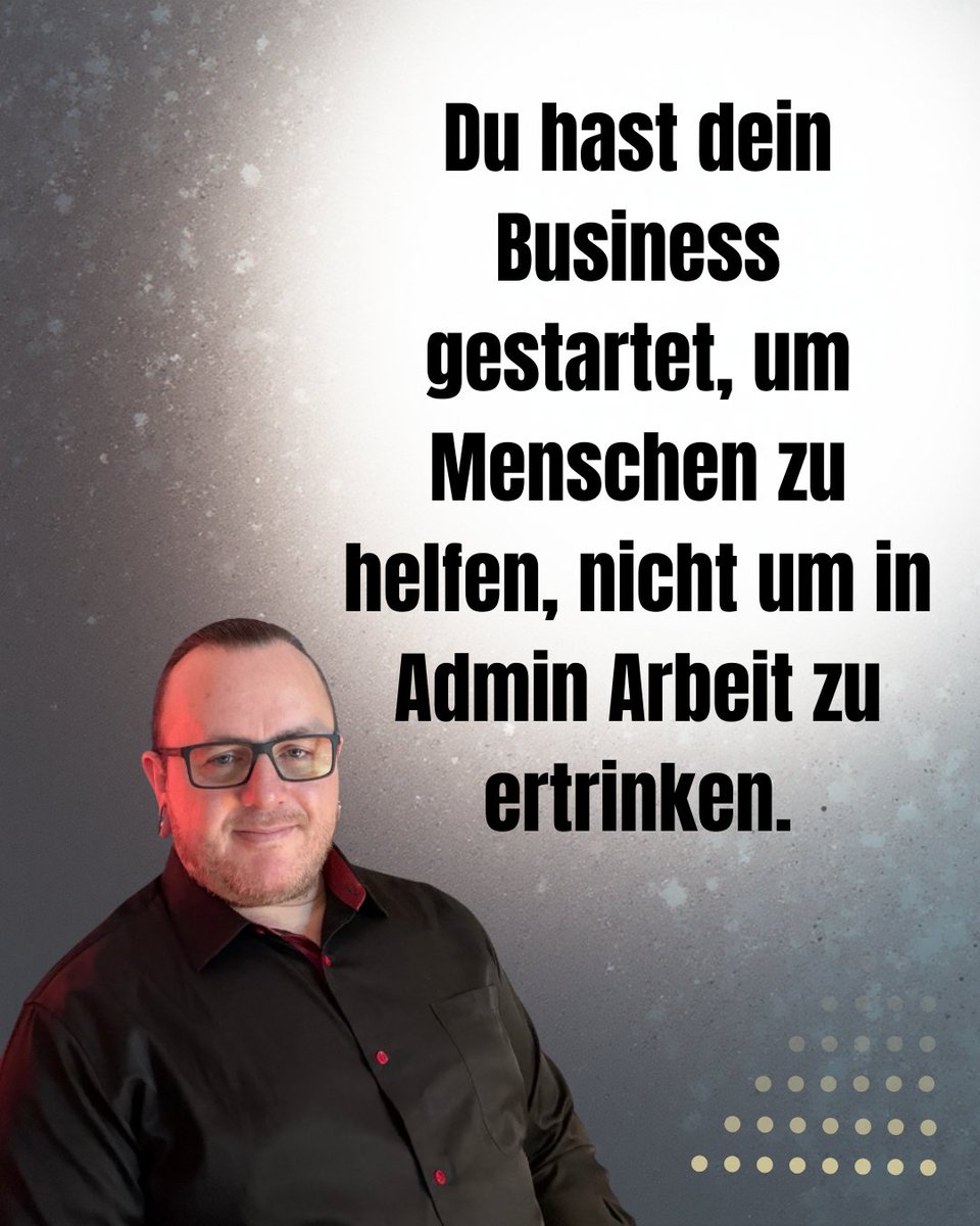 Coach geworden, um Menschen zu helfen, nicht für Admin Arbeit. Vision: Transformationen begleiten. Realität: Rechnungen, Mahnungen, Termine, Follow ups. 50h/Woche, nur 20h Coaching, 30h Admin. Admin ist automatisierbar.