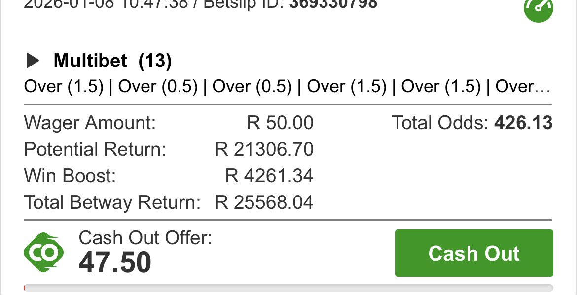 Total Goals ⚽️
Betway Code BW3073ECDD