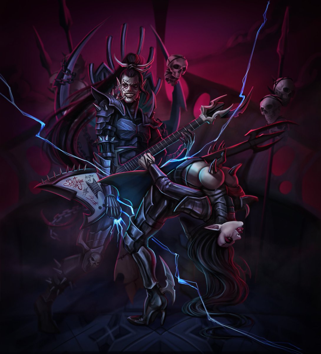 skitoya's tweet image. "Danger! High Voltage!" 
Drukhari Band
Warhammer