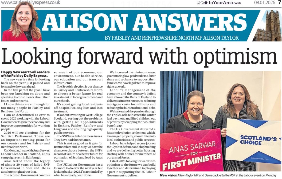 Alison_S_Taylor's tweet photo. Today’s #PaisleyDailyExpress 👇 https://t.co/rhojeX5fxp