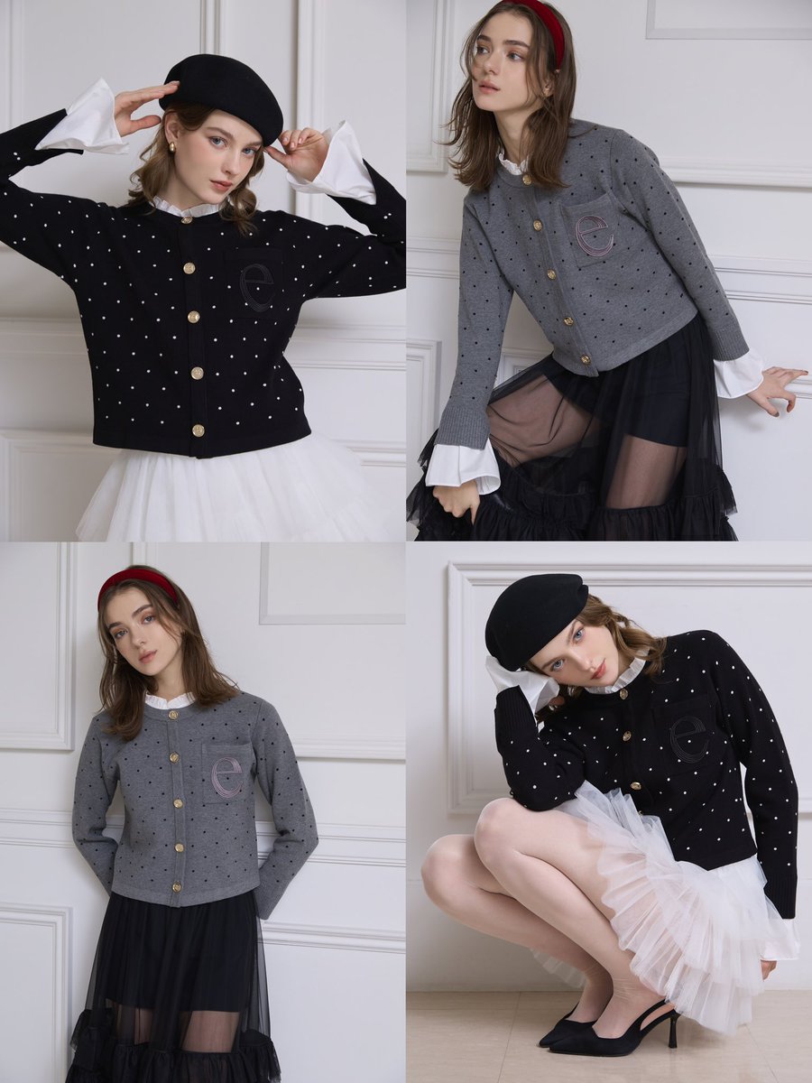 EIMY ISTOIRE 10周年記念アイテム】 Attached knit cardigan new color